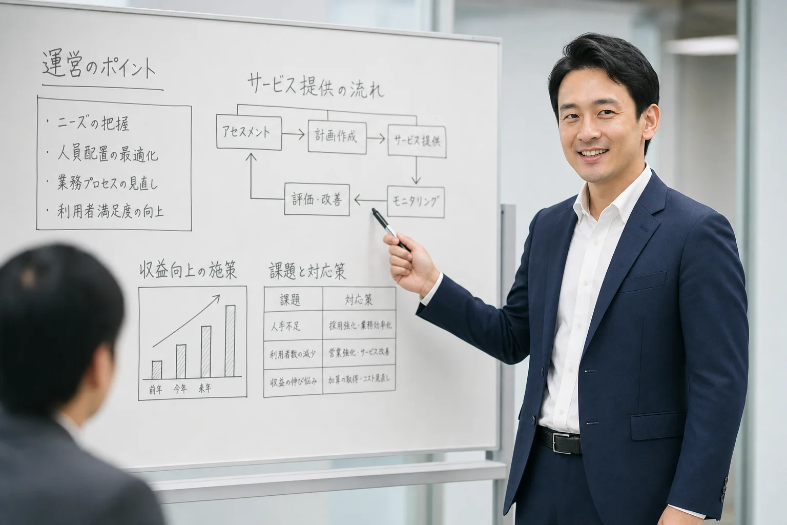 経営層との顧問ミーティングの様子
